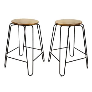 Stella Industrial Counter Stool - Set of 2