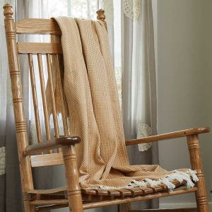 Cotton Woven Jacquard Throw - Yellow