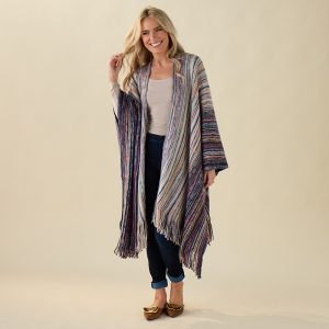 Multi Stripe Ruana