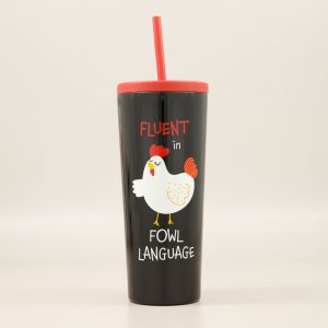 Fowl Language 22 Oz. Tumbler With Straw