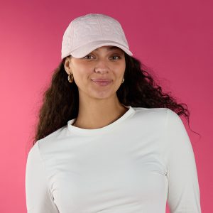 Light Pink Heart Quilted Cap