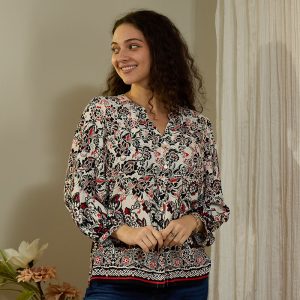Border Print Top