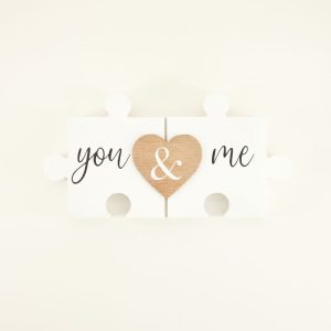 You And Me Puzzle Block Sign