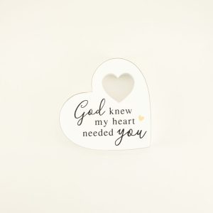 Needed You Heart Shape Block Sign
