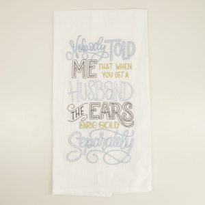 Husband Embroidered Flour Sack Towel