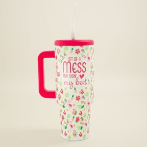 Bit Of A Mess 40 Oz. Tumbler with Straw
