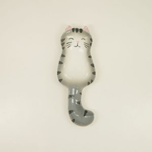 Stoneware Cat Spoon Rest