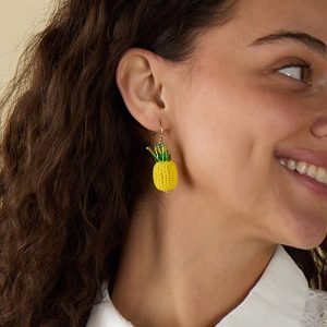 Beaded Pineapple Earrings