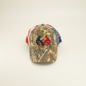 Real Tree Camo and Flag Hat