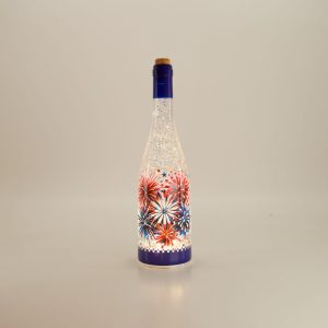 LED Fireworks Bottle Glitter Globe
