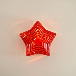 LED Red Glass Star