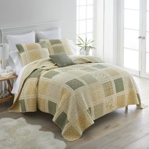 Donna Sharp Meadow 3 Piece Cotton King Quilt Set
